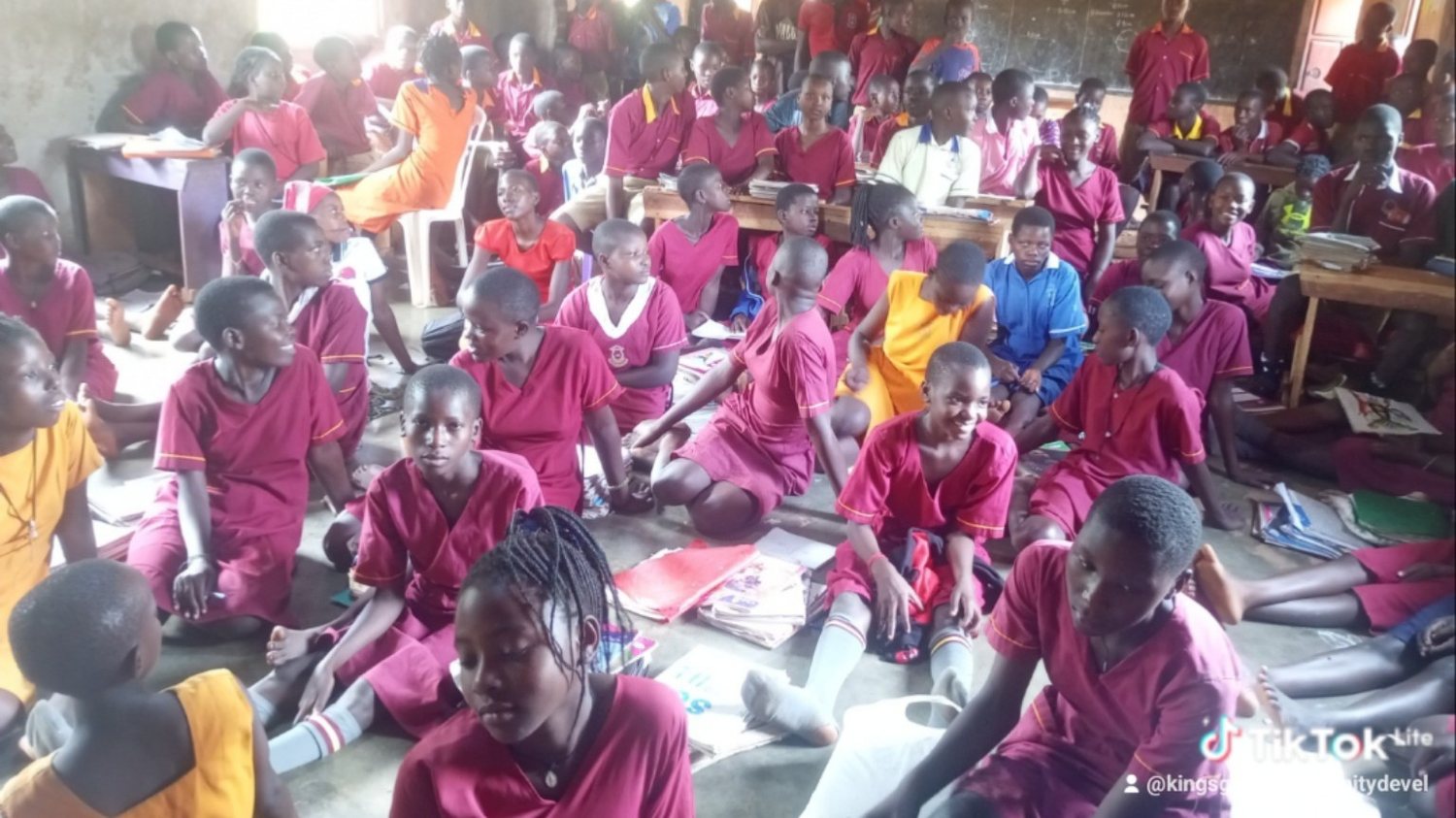 Learners in a crowded classroom